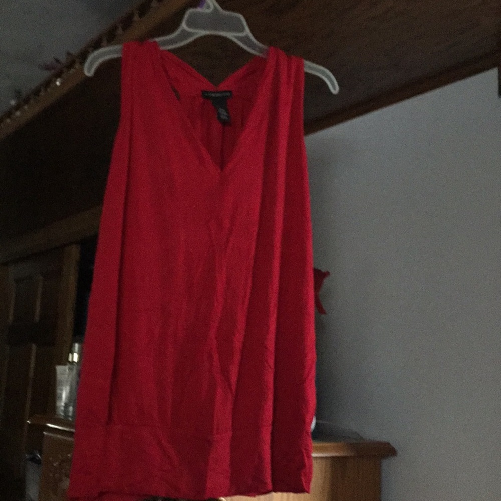 Lane Bryant short sleeve red blouse
